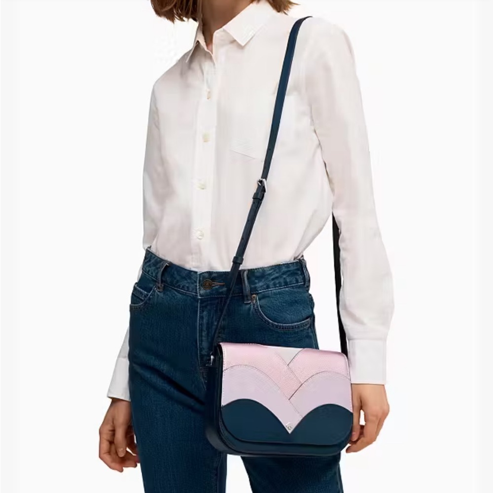 Kate Spade Nadine Patchwork Medium Flap Shoulder Crossbody Purse Bag